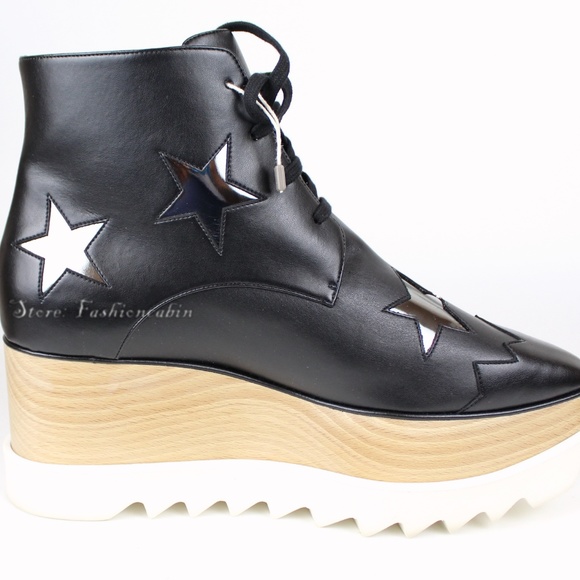 NEW Stella McCartney Elyse Star Platform Oxfords | Vegan Shoes Bold Street Style - Picture 7 of 13